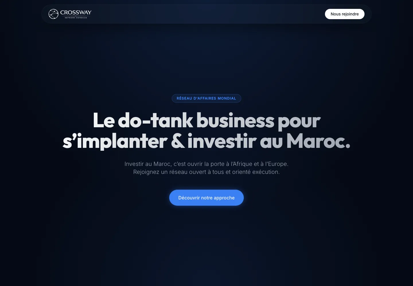 Crossway Network Morocco, site business et investissement