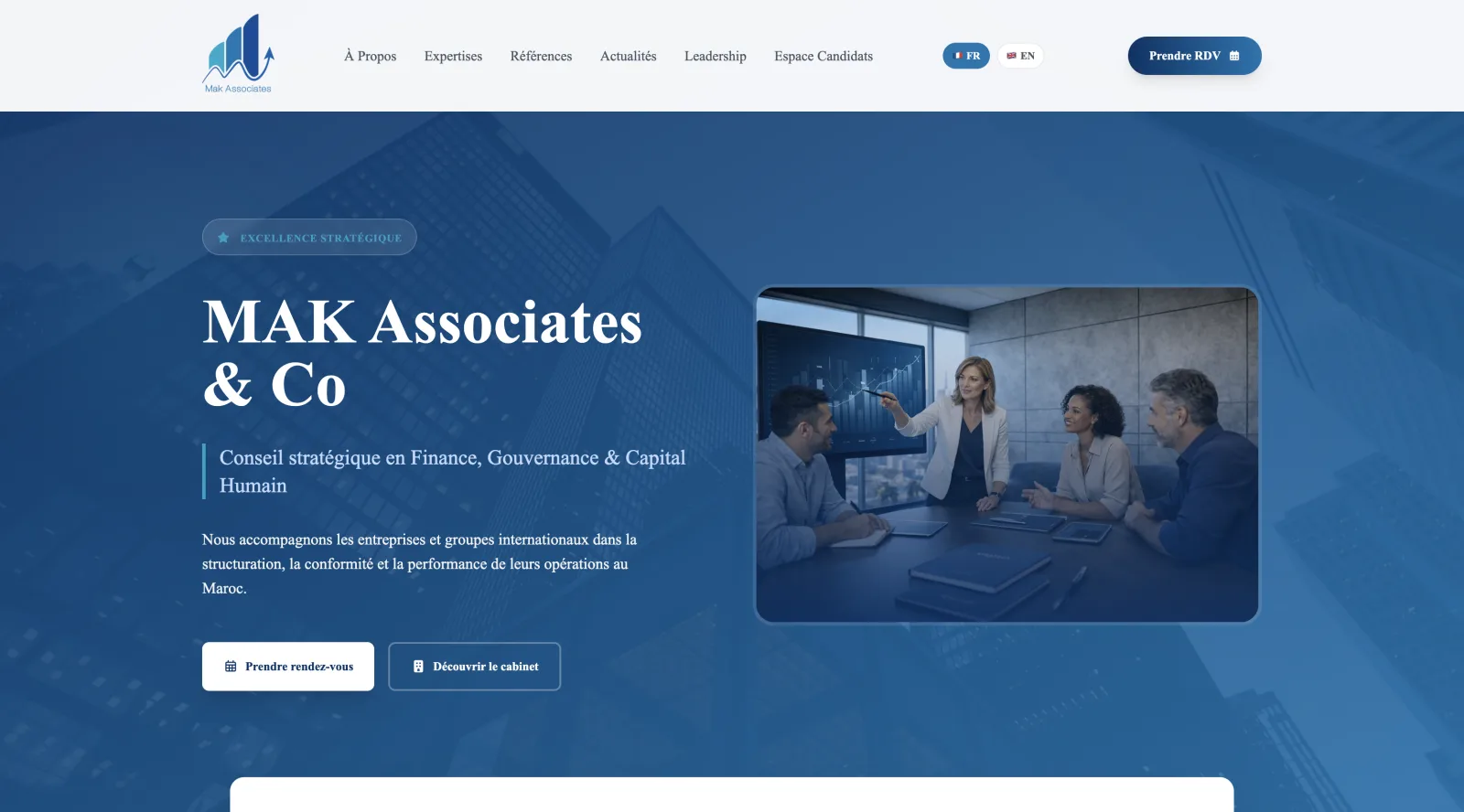 MAK Associates, site et SEO cabinet de recrutement