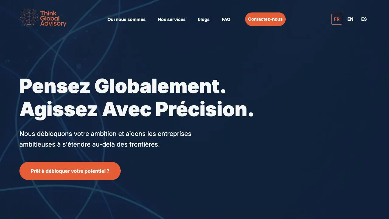 Think Global Advisory, site web et contenu B2B